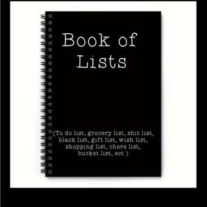 Black Spiral Notebook - Humorous Book of Lists